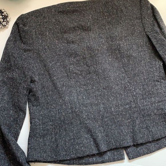 Adam Lippes wool/silk blend grey short jacket S 2 - Picture 8 of 9